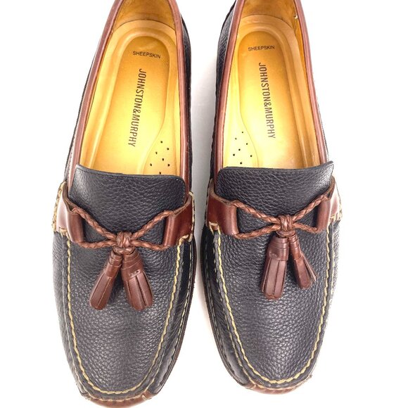 Johnston & Murphy Flex Tassel Loafers Sheepskin Insole Size 9M Made in Brazil - Picture 3 of 13